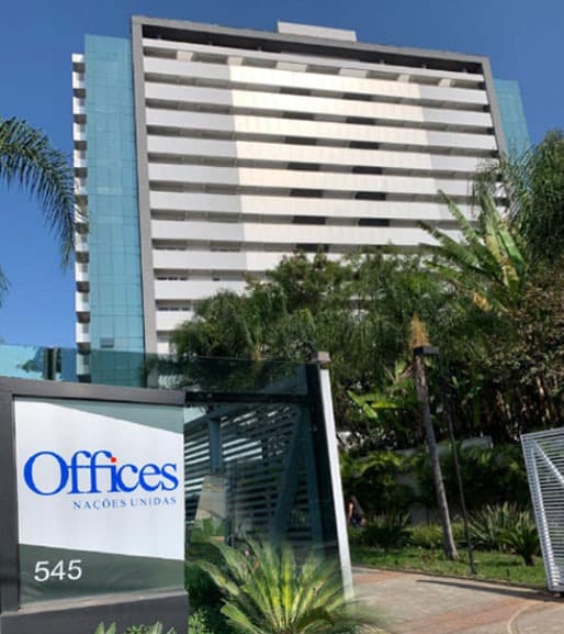 Sede da LFC Imóvel no edifício Offices Nações Unidas, em Santo Amaro, São Paulo